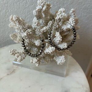 Elegant Beaded Hoop Earrings